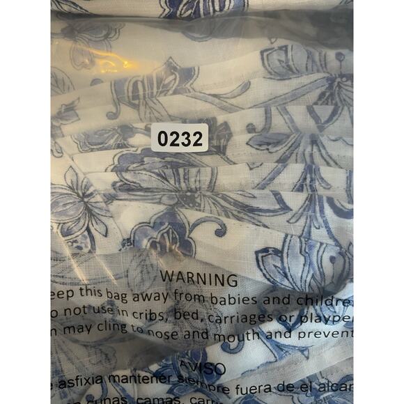 J Jill Linen Top Womens Small Pintucked Tunic Blue Floral Relaxed Cottagecore - Picture 10 of 10